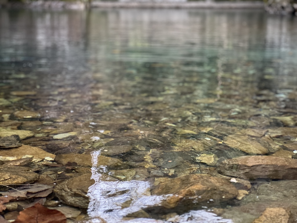 此处插入图片：清澈见底的水